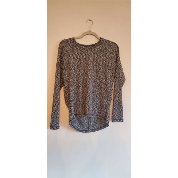 LULULEMON ATHLETICA Get Set Long Sleeve in Spaced Out Dye Dark Gray Size 8 - Picture 5 of 5